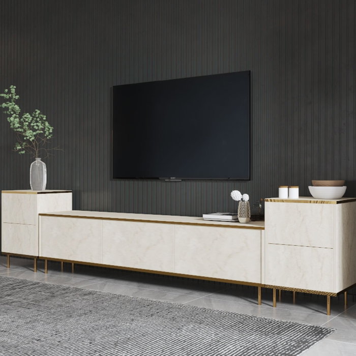 Hanah Home Imaj - Travertino, Mueble de TV Hanah Home Imaj - Travertino, Mueble de TV